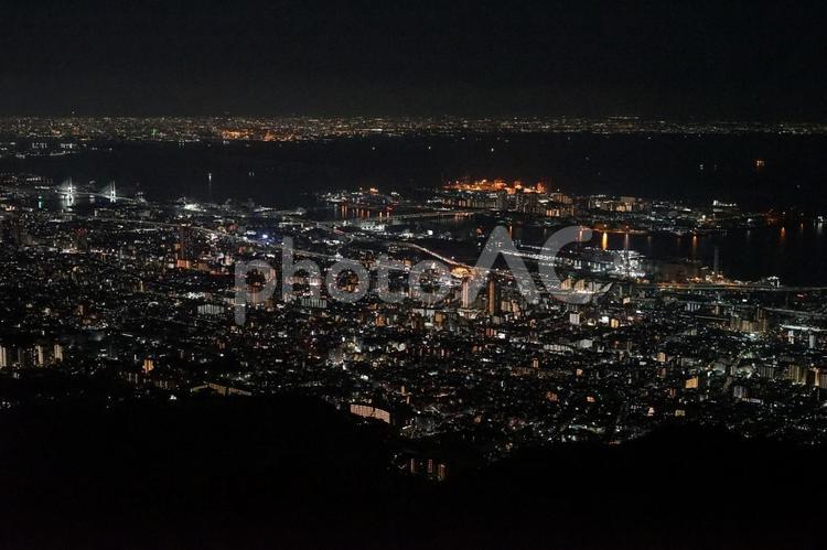 掬星台の夜景 摩耶山,掬星台,夜景の写真素材