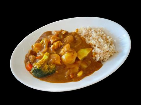 カレーライス カレーライス,カレー,玄米の写真素材