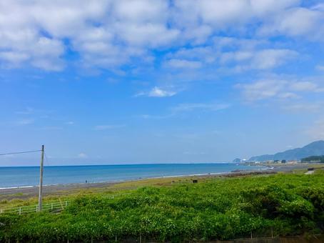 晴れた海の景色 晴れた海の景色 晴れ,湾,青の写真素材