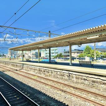 駅のホーム 駅のホーム 駅,ホーム,富士川の写真素材