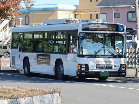 ふかや花園プレミアムアウトレット行きバス 花園観光バス,ふかや花園,プレミアムアウトレットの写真素材
