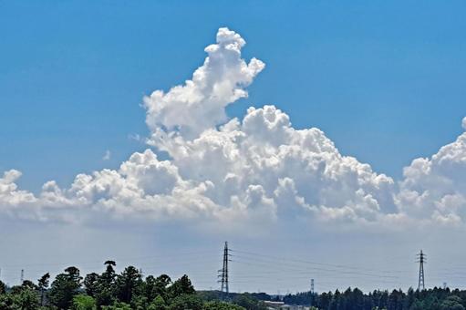 青空と入道雲 入道雲,積乱雲,夏空の写真素材