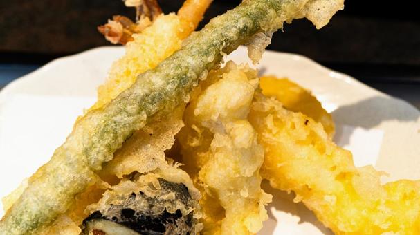 Photo, tempura, assorted, ebina temple, 
