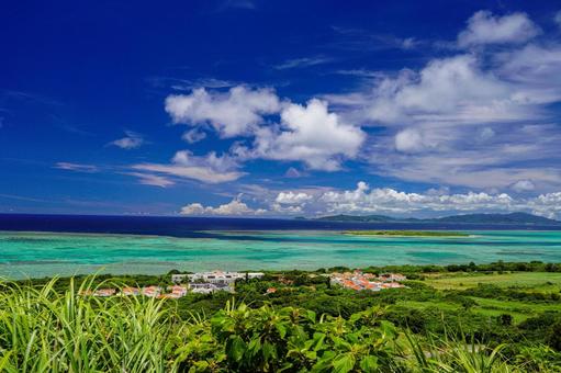Photo, okinawa, kohamajima, nishidaidake observatory, 