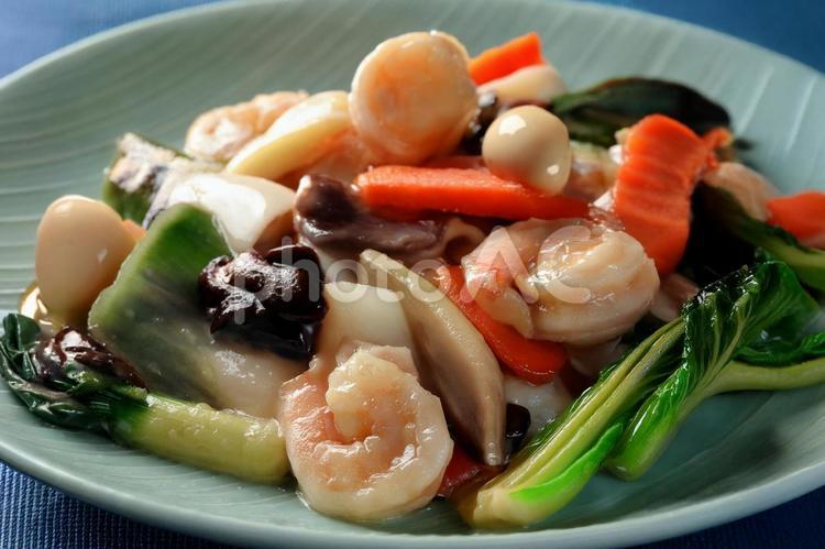 海老と青梗菜の八宝菜 八宝菜,あんかけ,中華の写真素材