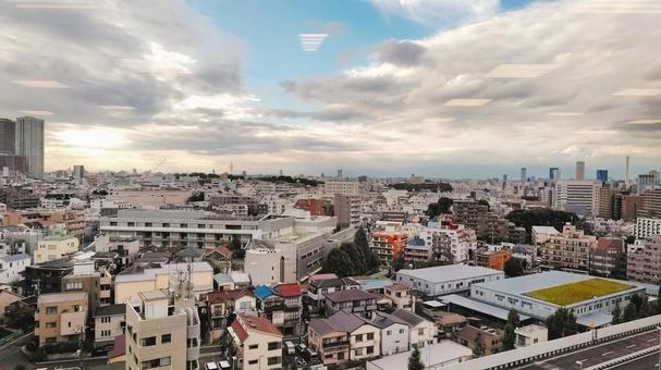 街を眺める 町並み,街並み,晴れの写真素材