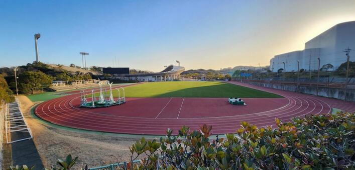 神戸総合運動公園 補助競技場 陸上競技場,補助競技場,競技場の写真素材