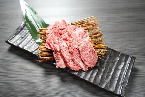 和牛 焼肉 ハラミサガリ 黒毛和牛 焼肉,ハラミ,サガリの写真素材