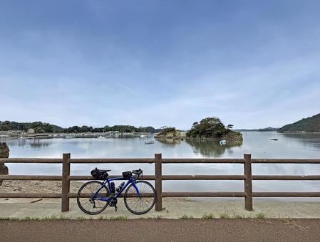 奥松島サイクリング_瀬戸浜_2 奥松島,瀬戸浜,風景の写真素材