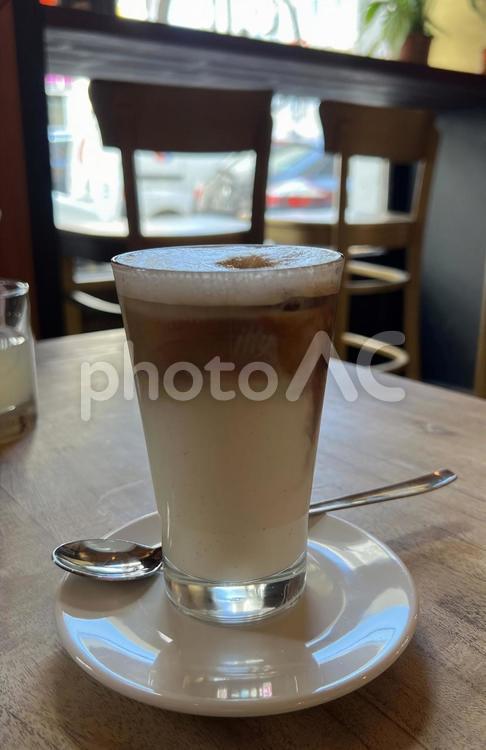 アイスラテ　イタリアのカフェ アイスラテ,コーヒー,夏の写真素材