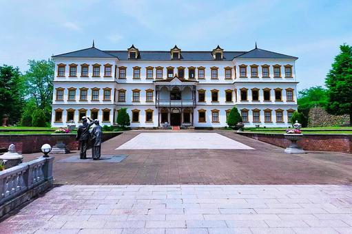 Photo, former kosaka mine office, wooden building, important cultural assets, 