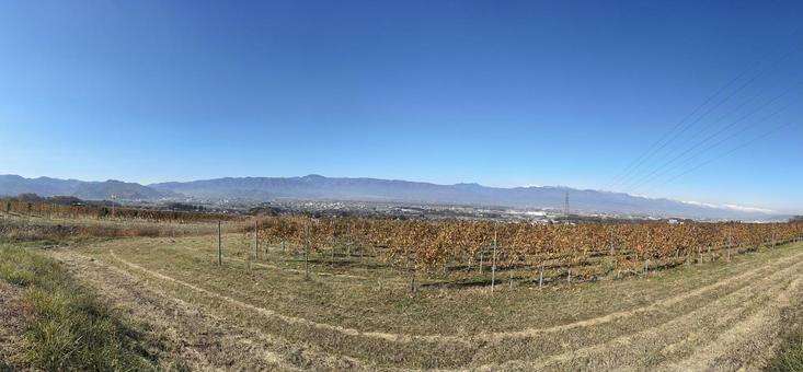 晩秋の松本平、安曇野、北アルプス 晩秋,信州,松本平の写真素材