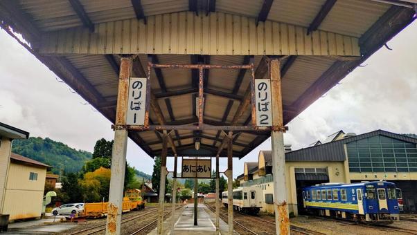 ローカル線の駅01 鉄道,駅,ローカル線の写真素材