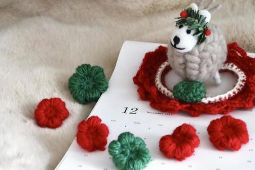 カレンダーとオーナメント　12月イメージ 12月,12,１２月の写真素材