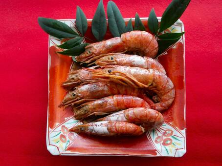 有頭エビ.1 有頭エビ,縁起物,お正月の写真素材