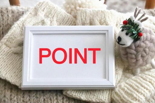 冬　POINTイメージ ポイント,point,ポイ活の写真素材