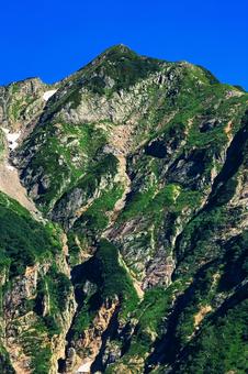北アルプスの後立山連峰の鹿島槍ヶ岳 北アルプスの後立山連峰の鹿島槍ヶ岳の写真