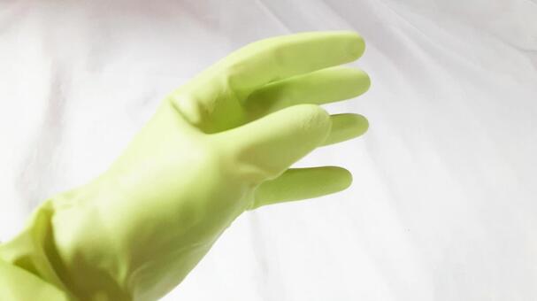 キッチンゴム手袋・2 ゴム手袋,手,手袋の写真素材