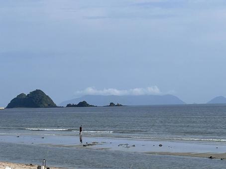 山口県光市　虹ヶ浜 海,波打ち際,風景の写真素材