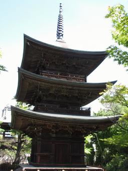 長野県-信濃国分寺-三重塔 長野県-信濃国分寺-三重塔 信濃国分寺,寺,八日堂の写真素材