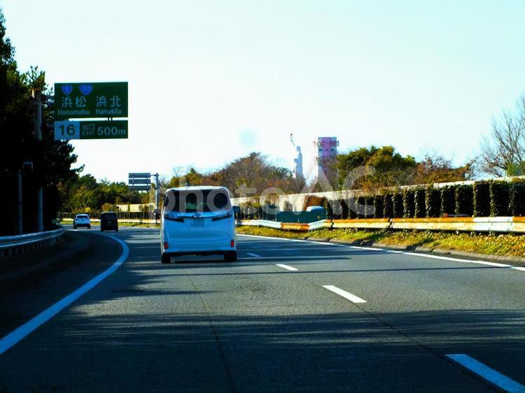 浜松浜北　出口500m　看板 出口,浜北,浜松の写真素材