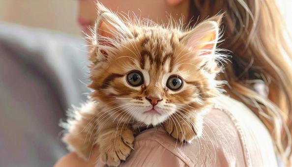 こちらを見ている子猫 こちらを見ている子猫の写真