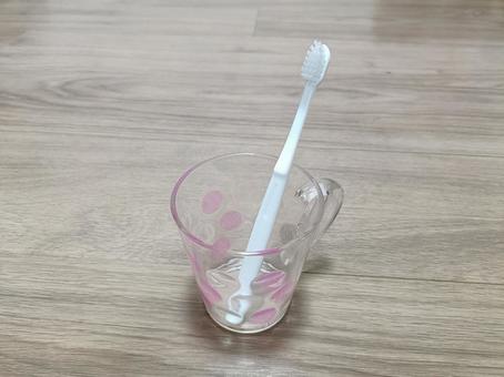 歯ブラシ 歯ブラシ,コップ,歯ブラシセットの写真素材