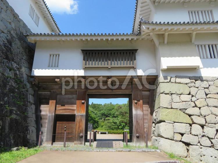 二本松城の箕輪門 二本松城,箕輪門,霞ヶ城の写真素材