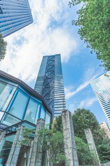 西新宿の高層ビルと青空 西新宿,高層ビル,青空の写真素材