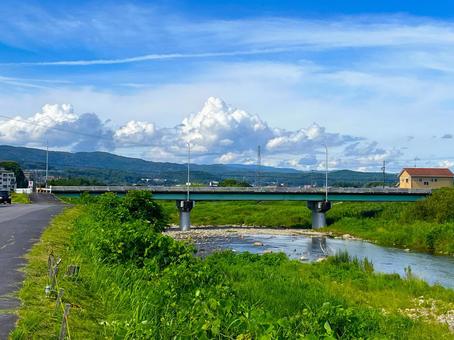 夏の風景 夏の風景 入道雲,青空,晴天の写真素材