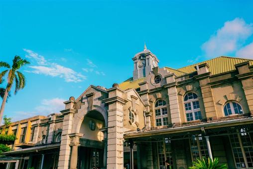 【台湾】新竹駅 台湾,新竹,街並みの写真素材