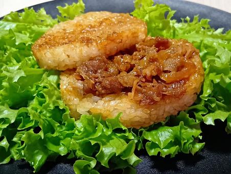 焼肉ライスバーガー ライスバーガー,焼肉,牛肉の写真素材
