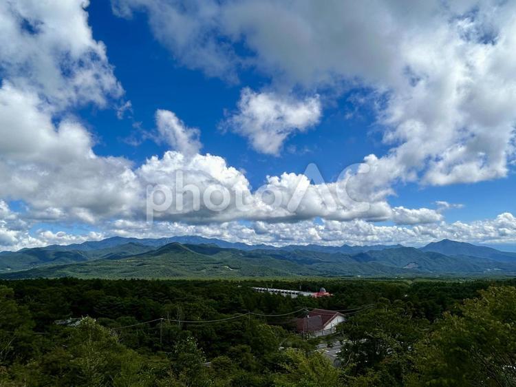 美し森からの風景 美し森,展望台,風景の写真素材