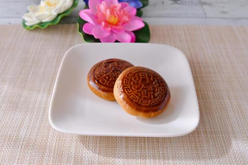 月餅 月餅,中華菓子,餡子の写真素材