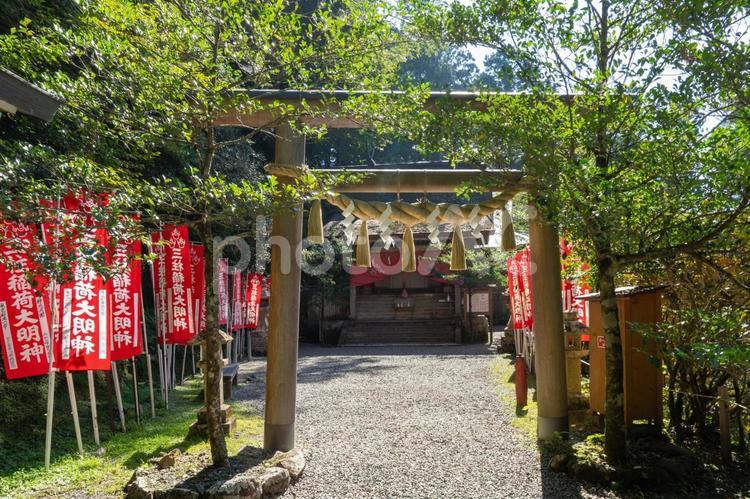 奈良　玉置神社　三柱神社 玉置神社,稲荷社,三柱神社の写真素材