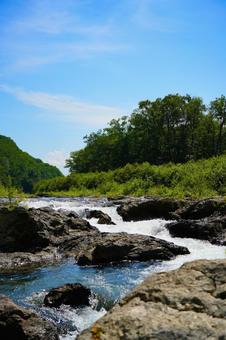Photo, mountain stream, the season, summer, 