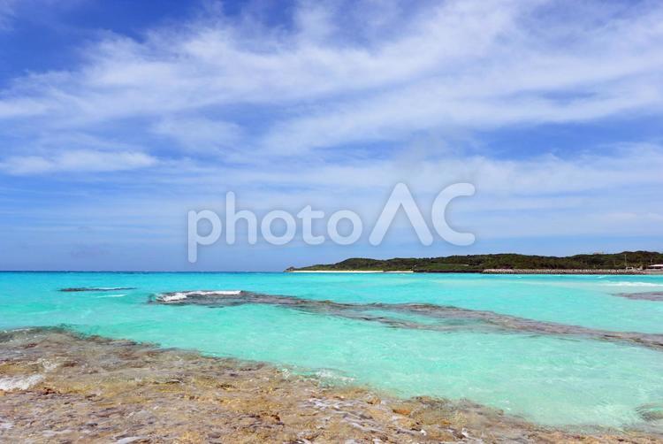 美しい沖縄の海と空 沖縄,海,ビーチの写真素材