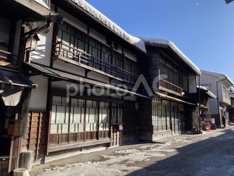 長野県塩尻市　奈良井宿 奈良井宿,宿場,宿場町の写真素材