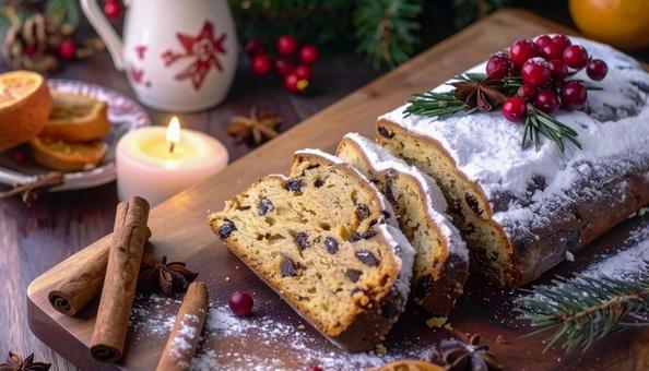 クリスマス シュトーレン ケーキ クリスマス シュトーレン ケーキの写真