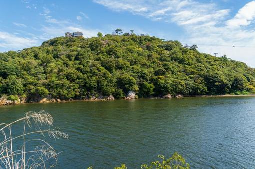 舘山寺温泉 秋の西行岩からの風景 舘山寺温泉 秋の西行岩からの風景 日本,静岡県,浜松市の写真素材