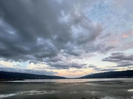 諏訪湖 諏訪湖,湖,諏訪の写真素材