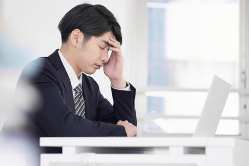 頭暈日本男商人, JPG 頭暈日本男商人, 業務, 辦公室, 商人, JPG