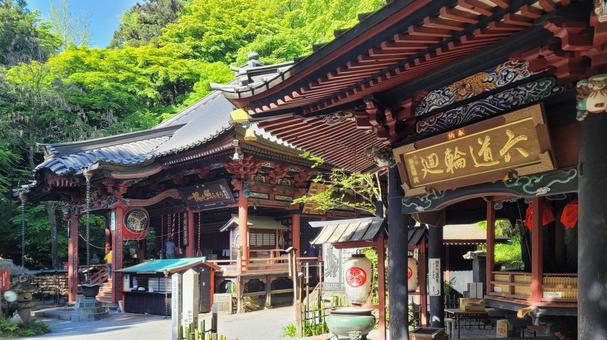 坂東33観音 16番 水澤寺 堂宇群 坂東33観音 16番 水澤寺 堂宇群 水澤寺,五徳山,六角二重塔の写真素材