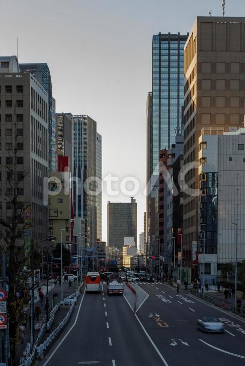 西新宿から中野方面を望む 交通,大通り,新宿区の写真素材