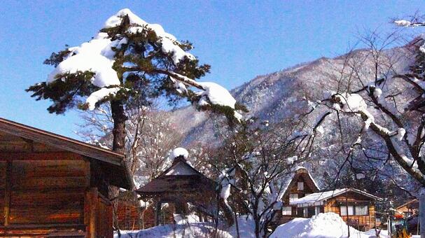雪の白川郷（岐阜） 雪,冬,銀世界の写真素材