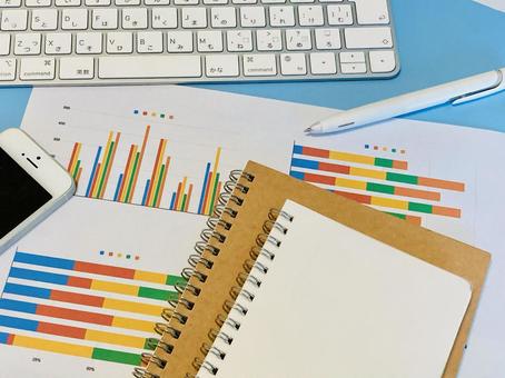 Graphs, notebooks, PCs, and smartphones, JPG