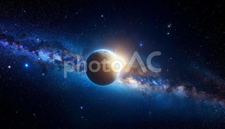 幻想的な宇宙 天体観測,空想,幻想的な宇宙の写真素材