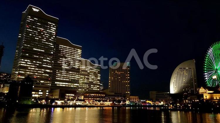 みなとみらいの夜景 みなとみらい,夜景,景色の写真素材