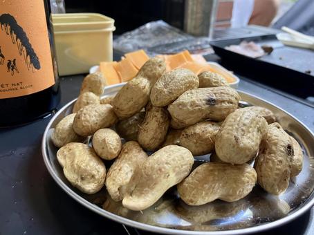 茹で落花生 落花生,ピーナッツ,ゆでピーナッツの写真素材