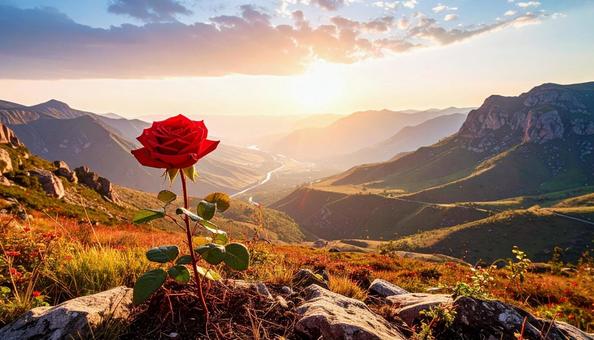 一輪の薔薇の花 一輪の薔薇の花の写真